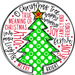 Wreath Sign, Christmas Tree, Christmas Sign, 18" Wood Round,  Sign, DECOE-564, DecoExchange, Sign For Wreath