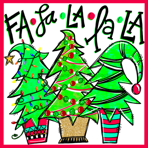 Wreath Sign, Christmas Trees Sign, 10x10", Metal Sign DECOE-918, Sign For Wreath, DecoExchange - DecoExchange