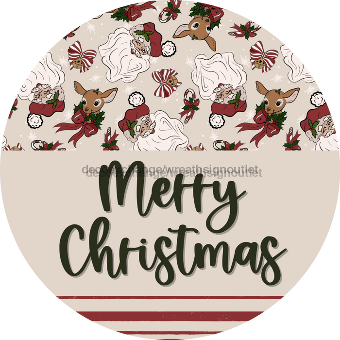 Wreath Sign Christmas Wreath Sign Vintage Decoe-2390 For Round 12 metal