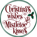 Wreath Sign, Christmas Wishes, Christmas Sign, 12" Round, Metal Sign, DECOE-566, DecoExchange, Sign For Wreath - DecoExchange