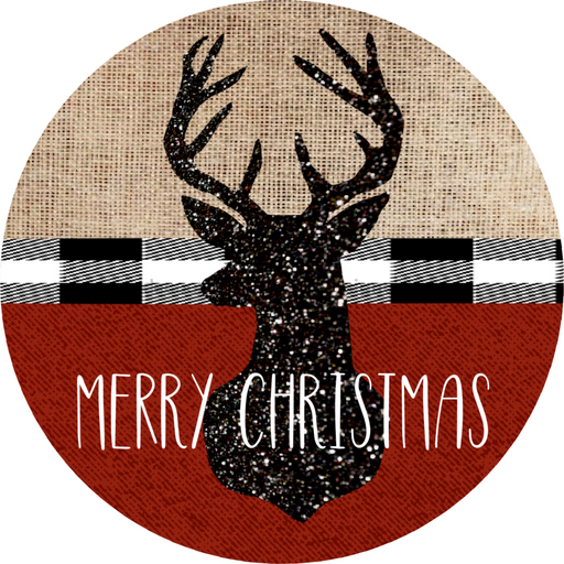 Wreath Sign, Cottage Christmas Sign, Christmas Lodge, 18" Wood Round,  Sign, DECOE-723, DecoExchange, Sign For Wreath