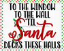 Wreath Sign, Deck These Halls, Christmas Sign, 8"x10" Metal Sign, DECOE-950, Sign For Wreath, DecoExchange - DecoExchange