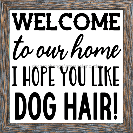 Wreath Sign, Dog Sign, 10"x10" Metal Sign, DECOE-133, Sign For Wreath, DecoExchange - DecoExchange