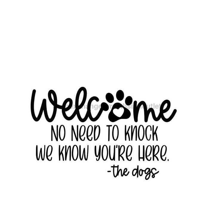 Wreath Sign, Dog Sign, Welcome Sign, DECOE-1072, Sign For Wreath, DecoExchange - DecoExchange®