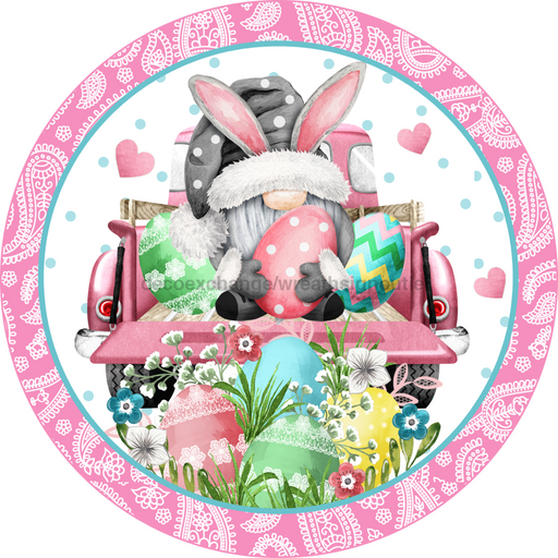 Wreath Sign, Easter Sign, Spring Sign, 18" Wood Round  Sign DECOE-269, Sign For Wreath, DecoExchange