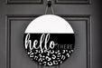 Wreath Sign, Everyday Sign, Hello There, Leopard Print sign, DECOE-1128, Sign For Wreath, Door Hanger, DecoExchange - DecoExchange®