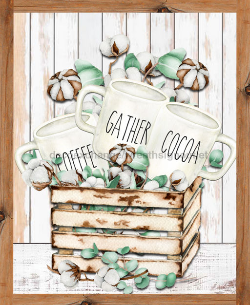 Wreath Sign, Everyday Sign, Mug Sign, Coffee Sign, 8x10", Metal Sign, DECOE-552, DecoExchange, Sign For Wreath - DecoExchange