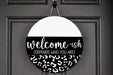 Wreath Sign, Everyday Sign, Welcome-ish, Leopard Print sign, DECOE-1127, Sign For Wreath, Door Hanger, DecoExchange - DecoExchange®