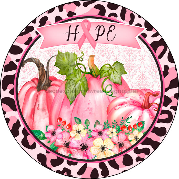 Wreath Sign, Fall Sign, Awareness Sign, 10" Round Metal Sign DECOE-664, DecoExchange, Sign For Wreath - DecoExchange