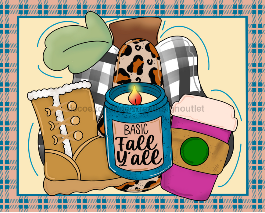 Wreath Sign, Fall Sign, Fall Basics, 8"x10" Metal Sign CR-021, DecoExchange, Wreath Sign, Sign For Wreath, DecoExchange - DecoExchange