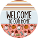 Wreath Sign Fall Door Hanger Western Welcome Decoe-2373 For Round 18 Wood