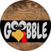 Wreath Sign Fall Gobble Decoe-2331 For Round 10 Wood
