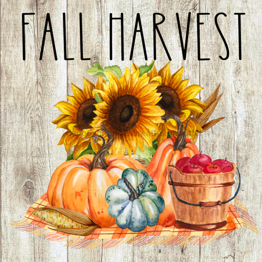 Wreath Sign, Fall Sign, Harvest Sign, 10"x10" Metal Sign DECOE-784, Sign For Wreath, DecoExchange - DecoExchange