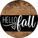 Wreath Sign Fall Hello Decoe-2340 For Round 12 metal