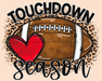 Wreath Sign, Football Sign, Touchdown Season, Sports Sign, 8x10" Metal Sign DECOE-733, Sign For Wreath, DecoExchange - DecoExchange