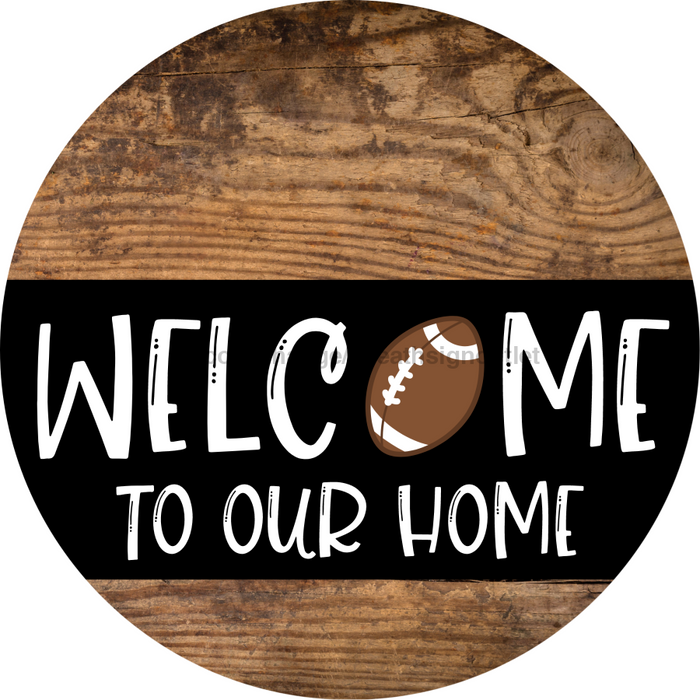 Wreath Sign, Football Sign, Welcome To Our Home Sign, DECOE-2323, Sign For Wreath, Round Sign, DecoExchange - DecoExchange®