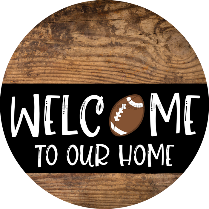 Wreath Sign, Football Sign, Welcome To Our Home Sign, DECOE-2323, Sign For Wreath, Round Sign, DecoExchange - DecoExchange®