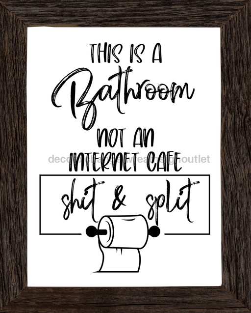 Wreath Sign, Funny Bathroom Sign, Internet Cafe Sign, 8x10" Metal Sign DECOE-813, Sign For Wreath, DecoExchange - DecoExchange