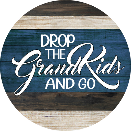 Wreath Sign, Grandparents Sign, Round Sign, DECOE-1015, Sign For Wreath, DecoExchange - DecoExchange®