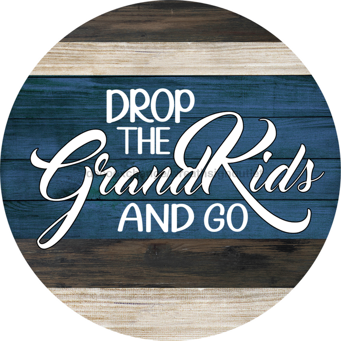 Wreath Sign, Grandparents Sign, Round Sign, DECOE-1015, Sign For Wreath, DecoExchange - DecoExchange®