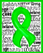Wreath Sign, Green Awareness Sign, Lymphoma Cancer, 8x10" Metal Sign DECOE-894, Sign For Wreath, DecoExchange - DecoExchange