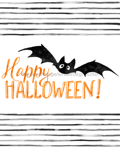 Wreath Sign, Halloween Sign, Bat Sign, 8"x10" Metal Sign, DECOE-2066, Sign For Wreath, DecoExchange - DecoExchange®