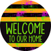 Wreath Sign Halloween Door Hanger Welcome Decoe-2372 For Round 18 Wood