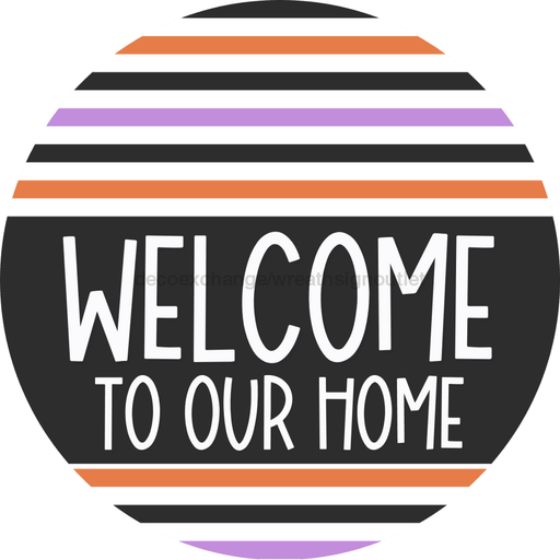 Wreath Sign Halloween Door Hanger Welcome Decoe-2401 For Round 18 Wood