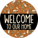 Wreath Sign Halloween Door Hanger Welcome Western Decoe-2368 For Round 18 Wood