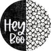Wreath Sign Halloween Hey Boo Ghost Decoe-2363 For Round 10 Wood