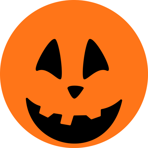 Wreath Sign, Halloween Sign, Jack-O-Lantern Sign, Halloween Face, DECOE-2077, Sign For Wreath, Round Sign, DecoExchange - DecoExchange®