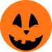 Wreath Sign, Halloween Sign, Jack-O-Lantern Sign, Halloween Face, DECOE-2077, Sign For Wreath, Round Sign, DecoExchange - DecoExchange®