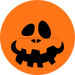 Wreath Sign, Halloween Sign, Jack-O-Lantern Sign, Halloween Face, DECOE-2078, Sign For Wreath, Round Sign, DecoExchange - DecoExchange®