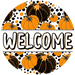 Wreath Sign, Halloween Sign, Pumpkin Sign, DECOE-2124, Sign For Wreath, Round Sign, DecoExchange - DecoExchange®