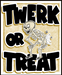 Wreath Sign, Halloween - Twerk Or Treat 8x10"Metal Sign DECOE-660DecoExchange, Sign For Wreath - DecoExchange