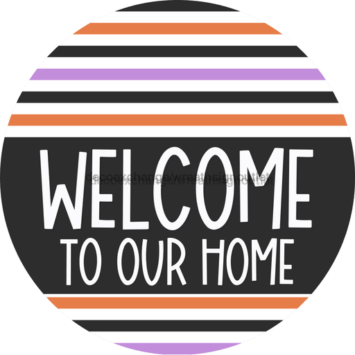Wreath Sign Halloween Wreath Sign Welcome Decoe-2401 For Round 10 Wood