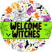 Wreath Sign, Halloween Sign, Witch Sign, DECOE-2125, Sign For Wreath, Round Sign, DecoExchange - DecoExchange®