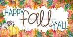Wreath Sign, Happy Fall Yall, Fall Sign, 6x12" Metal Sign DECOE-720, Sign For Wreath, DecoExchange - DecoExchange