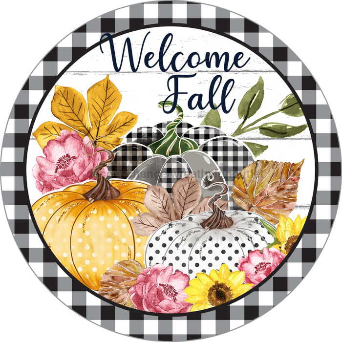 Wreath Sign, Harvest Sign, Fall Sign, DECOE-2106, Sign For Wreath, Round Sign, DecoExchange - DecoExchange®