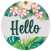 Wreath Sign, Hello Sign, Tropical Sign, DECOE-1181, Sign For Wreath, Round Sign, DecoExchange - DecoExchange®