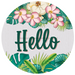 Wreath Sign, Hello Sign, Tropical Sign, DECOE-1181, Sign For Wreath, Round Sign, DecoExchange - DecoExchange®
