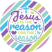 Wreath Sign, Jesus Is The Reason, Round Easter Sign, Religious Easter Sign, DECOE-471, Sign For Wreath, DecoExchange - DecoExchange