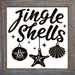 Wreath Sign, Jingle Shells, Beach Christmas Sign, 10"x10" Metal Sign, DECOE-973, Sign For Wreath, DecoExchange - DecoExchange