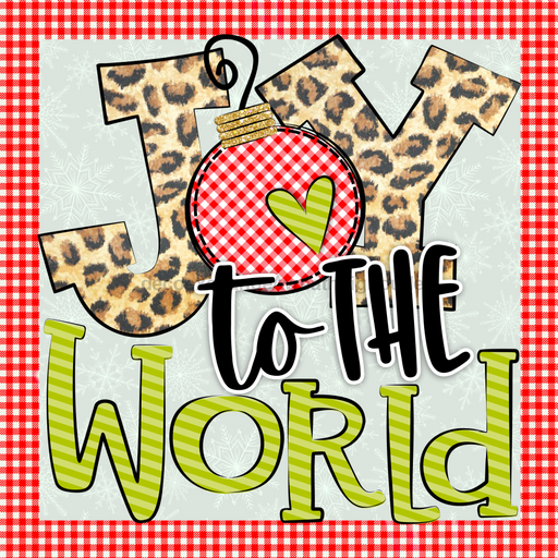 Wreath Sign, Joy To The World - Christmas - 10"x10" Metal Sign DECOE-101, Sign For Wreath, DecoExchange - DecoExchange