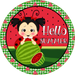 Wreath Sign, Ladybug Sign, Watermelon Sign, Summer Sign, Round Sign, DECOE-514, Sign For Wreath, DecoExchange - DecoExchange
