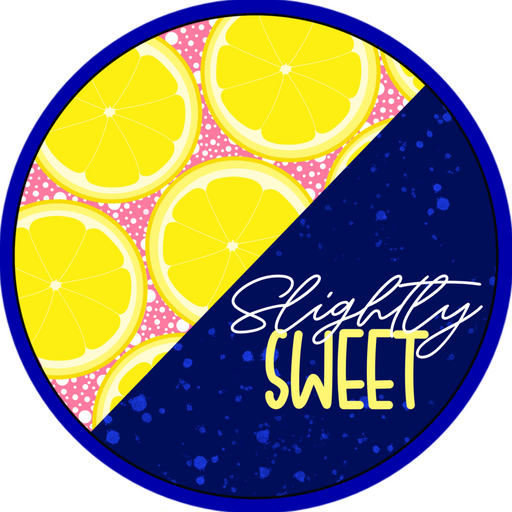 Wreath Sign, Lemon Sign, Summer Sign, Slightly Sweet, 18" Wood Round  Sign CR-040, DecoExchange, Sign For Wreath