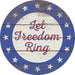 Wreath Sign, Let Freedom Ring, Round Patriotic Sign, DECOE-478, Sign For Wreath, DecoExchange - DecoExchange