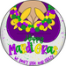 Wreath Sign, Mardi Gras Sign, 10" Round Metal Sign CR-033, DecoExchange, Sign For Wreath - DecoExchange