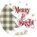 Wreath Sign, Merry and Bright, Merry Christmas Sign, 12" Round, Metal Sign, DECOE-561, DecoExchange, Sign For Wreath - DecoExchange