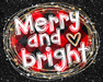 Wreath Sign, Merry and Bright, Christmas Sign, 8"x10" Metal Sign, DECOE-984, Sign For Wreath, DecoExchange - DecoExchange